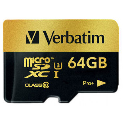 Verbatim M.SDHC PRO+UHS-I 64GB Class 10+ADAP.