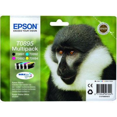 Epson Ink&#47;T0895 Monkey 3.5ml CMY 5.8ml BK