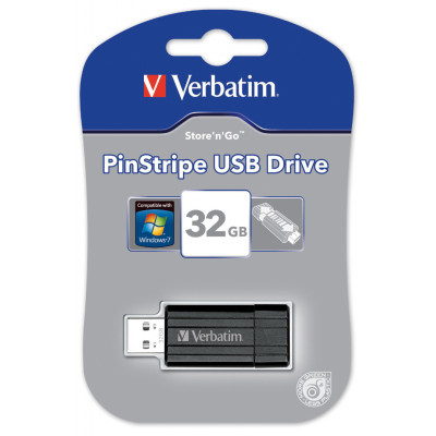 Verbatim USB Memory/32GB Pinstripe Black