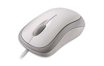 Microsoft Basic Optical Mouse Mac&#47;Win USB White