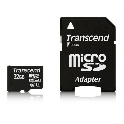 Transcend MicroSDHC U1 Class10 32Gb with SDAdapter