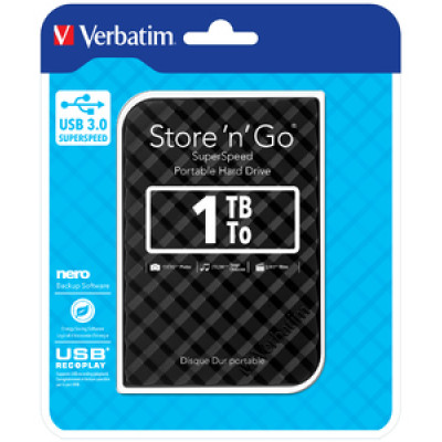 Verbatim StoreÂ´n Go 2.5" 6.35cm 2 1TB 3.0 BLACK