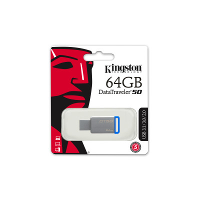 Kingston 64GB USB 3.0 DataTraveler 50 Metal/Blue