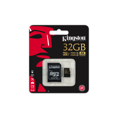 Kingston 32GB microSDHC Class U3 UHS-I 90R