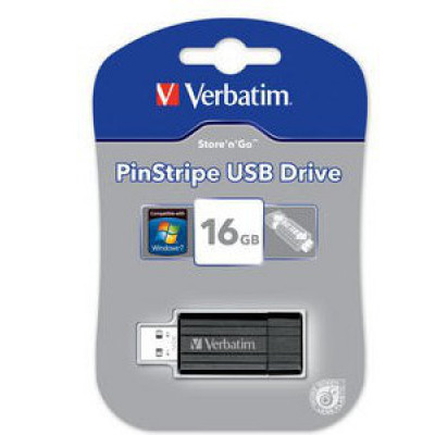 Verbatim USB Memory/16GB Pinstripe Black