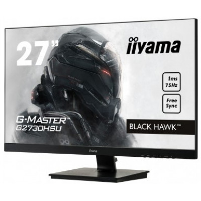 IIYAMA 27"WFHD G-Master Black Hawk VGA HDMI DP 1ms Black