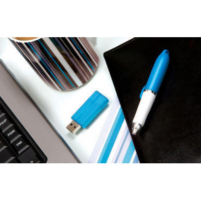 Verbatim USBMemory&#47;32GB Pinstripe Caribbean Blue