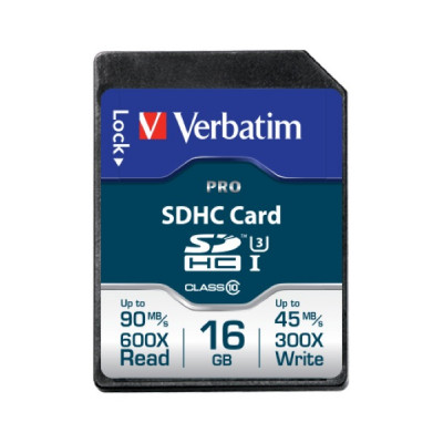 Verbatim SECURE DIGITAL CARD SDHC PRO UHS-I 16GB
