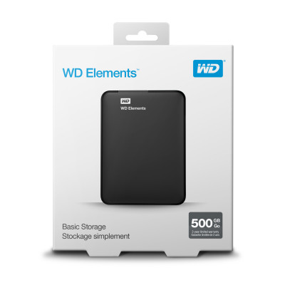 Western Digital HDD EXT Elements 500GB Black WorldWide