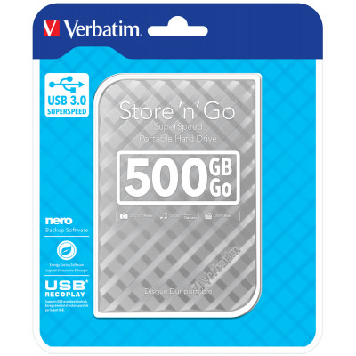 Verbatim StoreÂ´n Go 2.5"500GB 3.0 SILVER