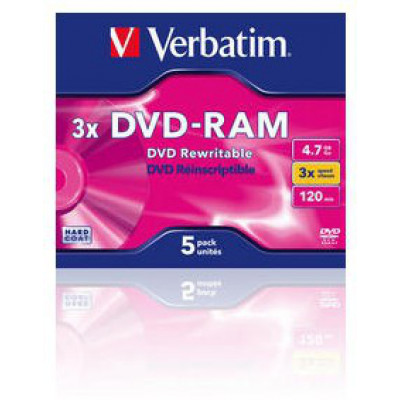 Verbatim DVD-RAM&#47;4.7GB 3x 5pk