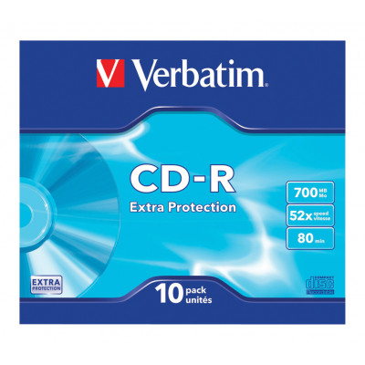 Verbatim CD-R&#47;700MB 80Min 52xspd SlimCase 10pk