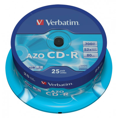 Verbatim CD-R&#47;700MB 80Min 52x SupAZO Spdl 25pk
