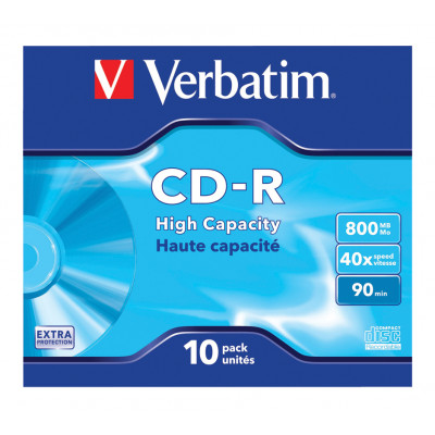 Verbatim CD-R&#47;800MB 40x HiCap Datalife JC 10pk