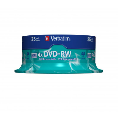 Verbatim DVD-RW Serl 4X4.7GB silver/25 spindle