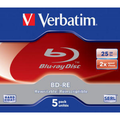 Verbatim BD-RE&#47;25GB 2xspd Single Layer JCase 5pk