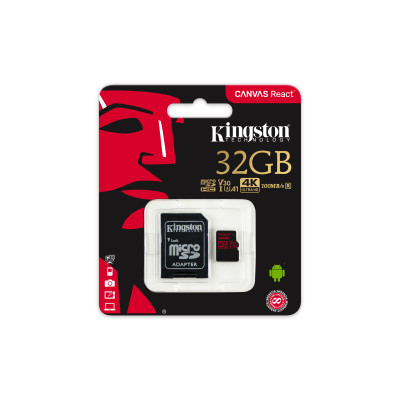 Kingston 32GB microSDHC U3 UHS-I Adapter