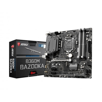 MSI MB B360M BAZOOKA LGA1151 4*DDR4 M.2 SATA3 USB3.1 PCI-ex