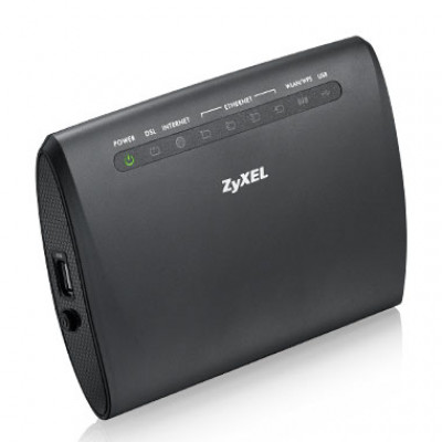 Zyxel VMG1312-B10D Wireless N VDSL2 4-port Gateway with USB VDSL2 profile 17a over POTS gateway 4FE LAN ports 1 USB Port WiFi N300 EU+UK STD version