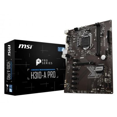 MSI MB H310-A PRO LGA1151 2*DDR4 DVI HDMI SATA3 USB3