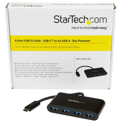 StarTech 4 Port USB C Hub - C to A - USB 3.0 Hub