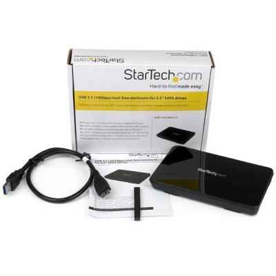 StarTech USB 3.1 Tool-free Enclosure - 2.5'' Drive