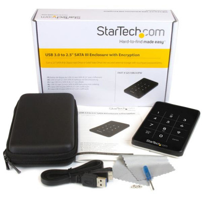 StarTech USB 3.0 encrypted 2.5 SATA HDD Enclosure