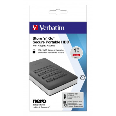 Verbatim Store'n'Go Secure Port w/Keypad access