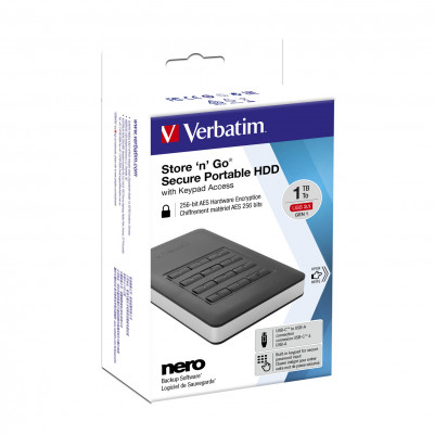 Verbatim Store'n'Go Secure Port w/Keypad access