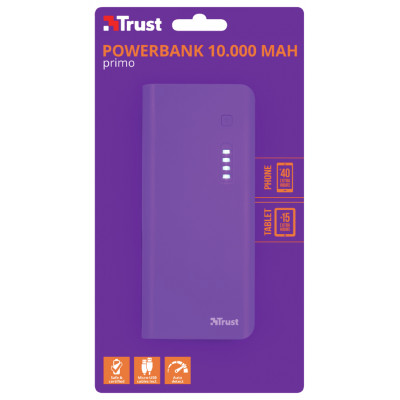 Trust UR Primo Powerbank 10.000 MAH Summer Purple