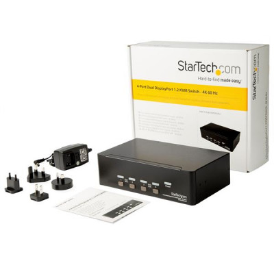 StarTech KVM Switch 4 port Dual DisplayPort 4K60