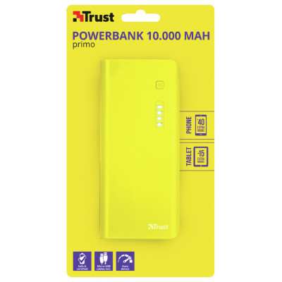 Trust UR Primo Powerbank 10.000 MAH Summer Yellow