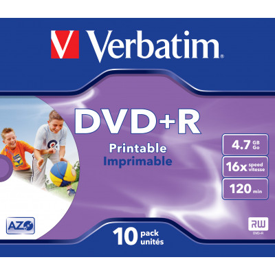 Verbatim DVD+R/4.7GB 16x AdvAZO JC 10pk Photo Prt