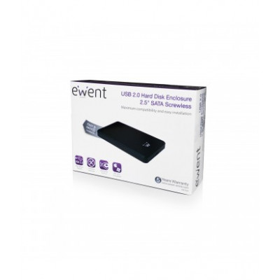 Eminent USB2.0 EXT.BOX 2.5" SATA screwless black