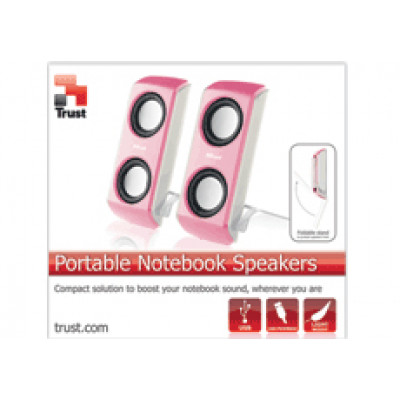 Trust Pink Portable Notebook Speakers