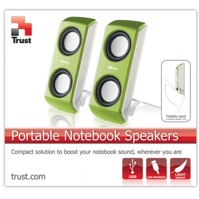 Trust Green Portable Notebook Speakers