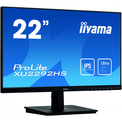 IIYAMA 22" Ultra Slim IPS 1920x1080  VGA HDMI DP  4ms Black