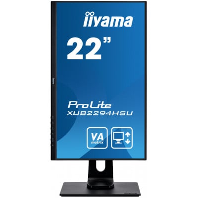 IIYAMA 22''Ultra Slim VA 1920x1080 VGA HDMI DP USB 4ms HA Bl