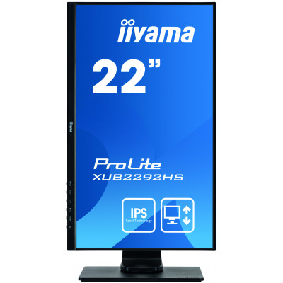 IIYAMA 22" Ultra Slim IPS 1920x1080 VGA HDMI DP 4ms HA Black