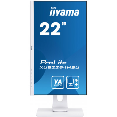 IIYAMA 22"Ultra Slim VA 1920x1080 VGA HDMI DP USB 4ms HA Wh