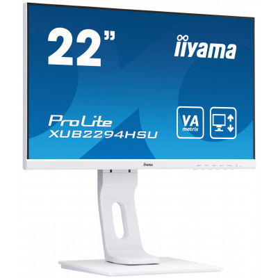 IIYAMA 22"Ultra Slim VA 1920x1080 VGA HDMI DP USB 4ms HA Wh