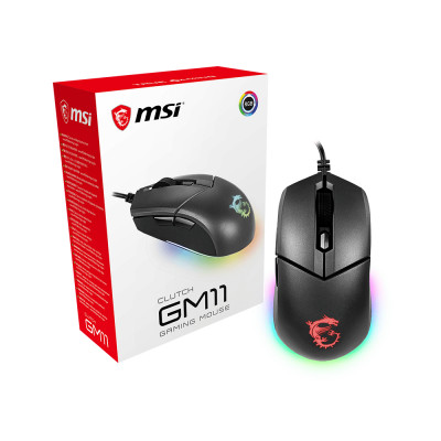MSI GM11 CLUTCH BLACK Gaming Mouse Optical Wired RGB light