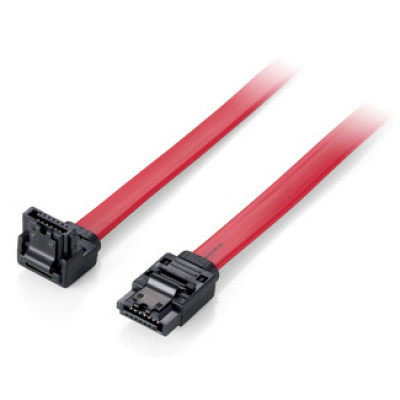 EQUIP SATA Cable Flat straight/down 50cm metal latch 6 Gb/s