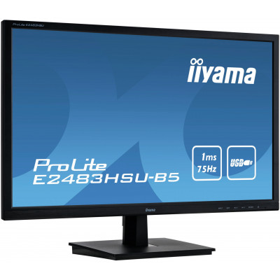 IIYAMA 24''FHD TNP VGA HDMI DP USB 1ms Black