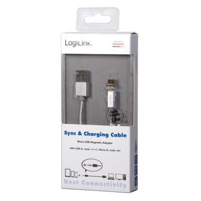 EQUIP USB 2.0 Cable A&#47;microB M&#47;M 1m Magnetic Plug