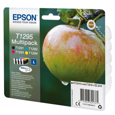 Epson Ink&#47;T1295 Apple 3x7ml CMY 11.2ml BK