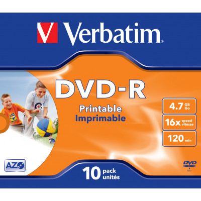 Verbatim DVD-R&#47;4.7GB 16x AdvAZO JC 10pk print