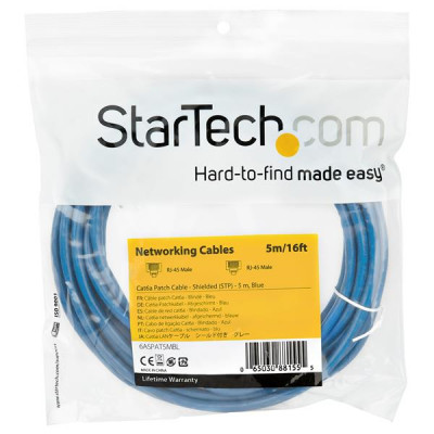StarTech Cable - Blue CAT6a Ethernet Cable 5m