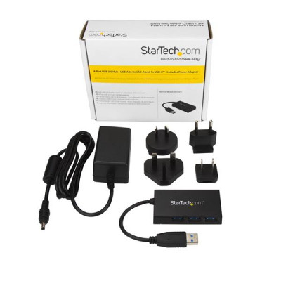 StarTech Hub USB 3.0 4 Port - 3x USB A &amp; 1x USB C
