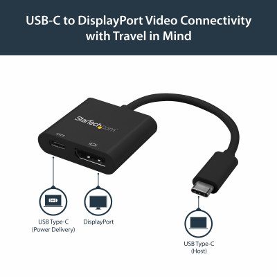StarTech USB-C to DisplayPort Adapter with USB PD